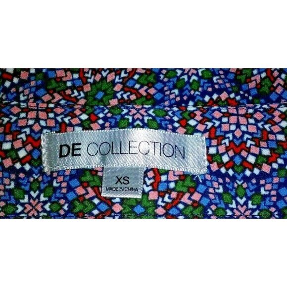 De Collections Womens Flare Skirt Size XS Side Zip Blue - Picture 12 of 12